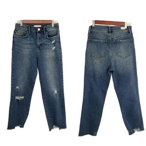 Skinnygirl Distressed Crop Size 29 Med Wash